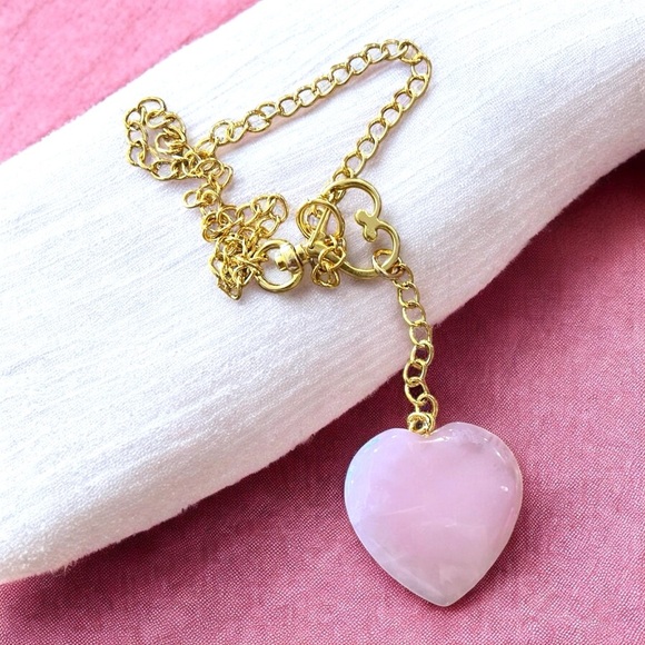 Gorgeous Rose Quartz heart pendant necklace It is the love stone for a reason - Picture 5 of 15